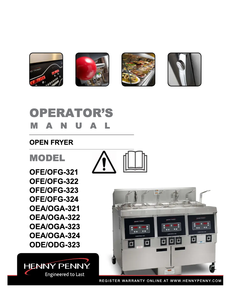 Page 1 de la notice Manuel utilisateur Henny Penny OFE-321