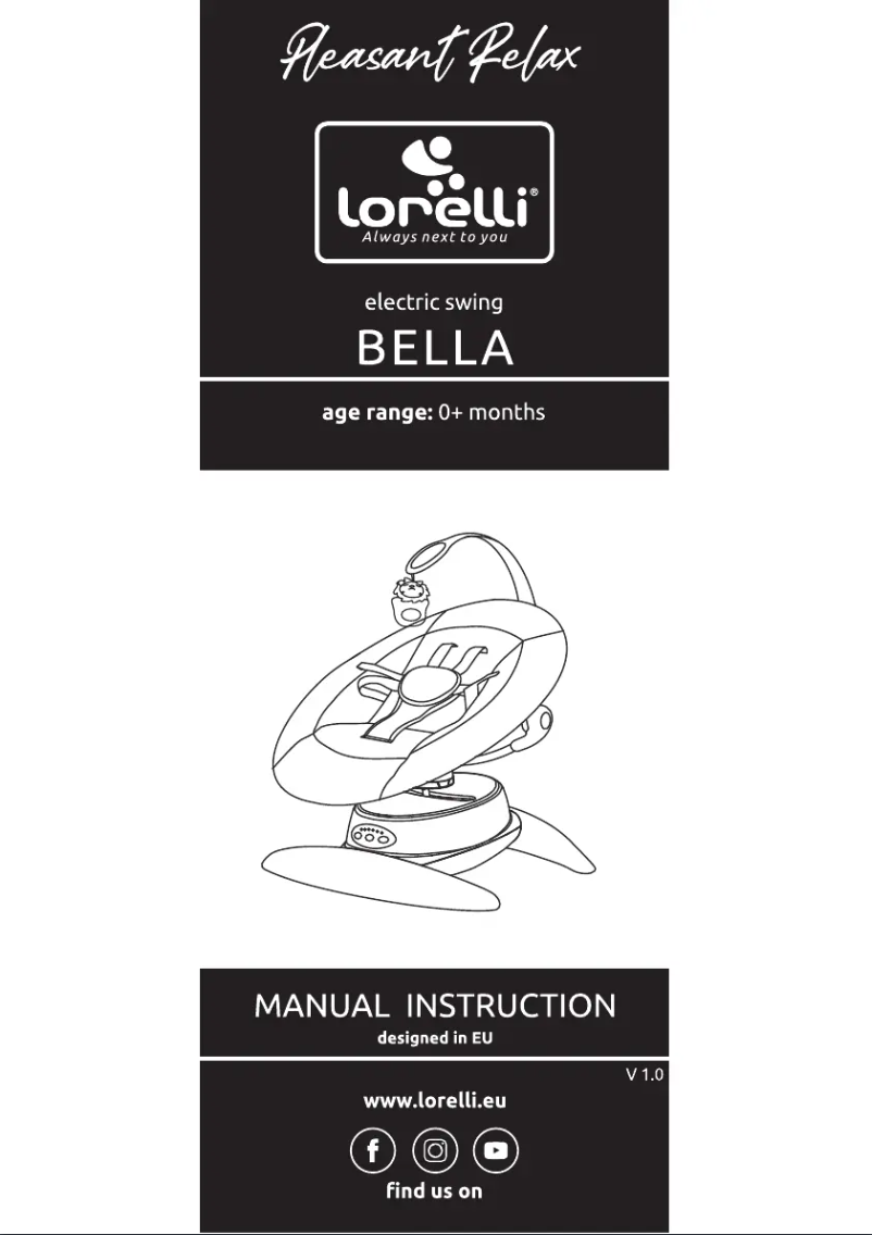 Page 1 de la notice Manuel utilisateur Lorelli Bella