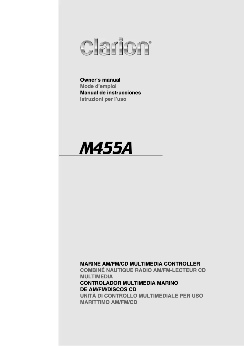Image de la première page du manuel de l'appareil M455A