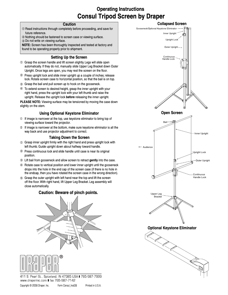 Image de la première page du manuel de l'appareil 85" Consul 216009