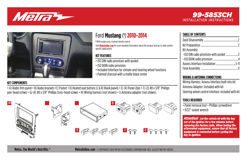 Page n°1 - Manuel utilisateur AXESS 99-5853CH