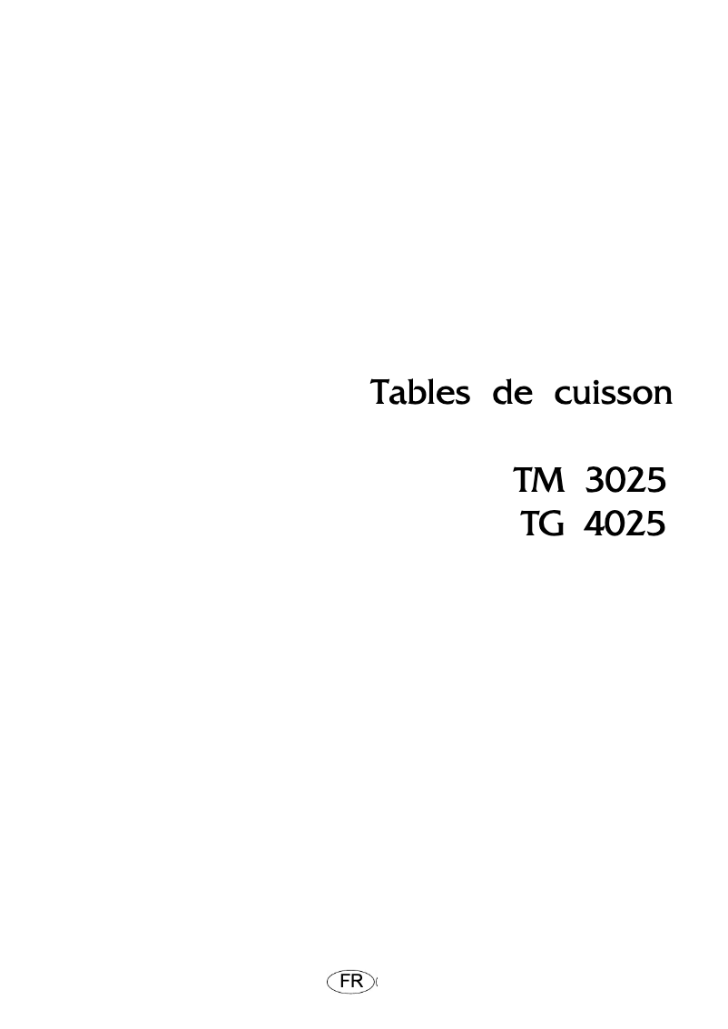 Page n°1 - Manuel utilisateur Arthur Martin-Electrolux TG4025T