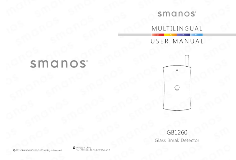 Page n°1 - Manuel utilisateur smanos GB1260