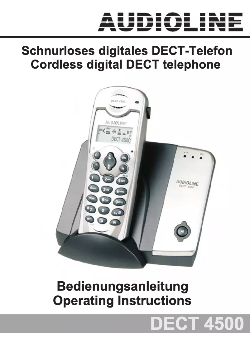 Página 1 del manual Manual de usuario Audioline DECT 4500