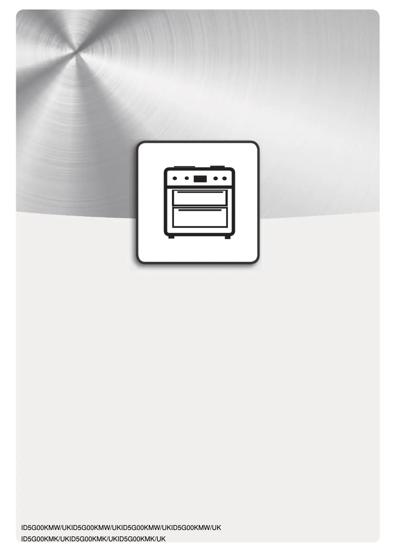 Page 1 de la notice Instructions / montage Indesit ID5G00KMW/UK