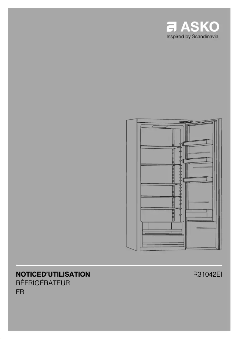 Page 1 de la notice Manuel utilisateur Asko R31042EI