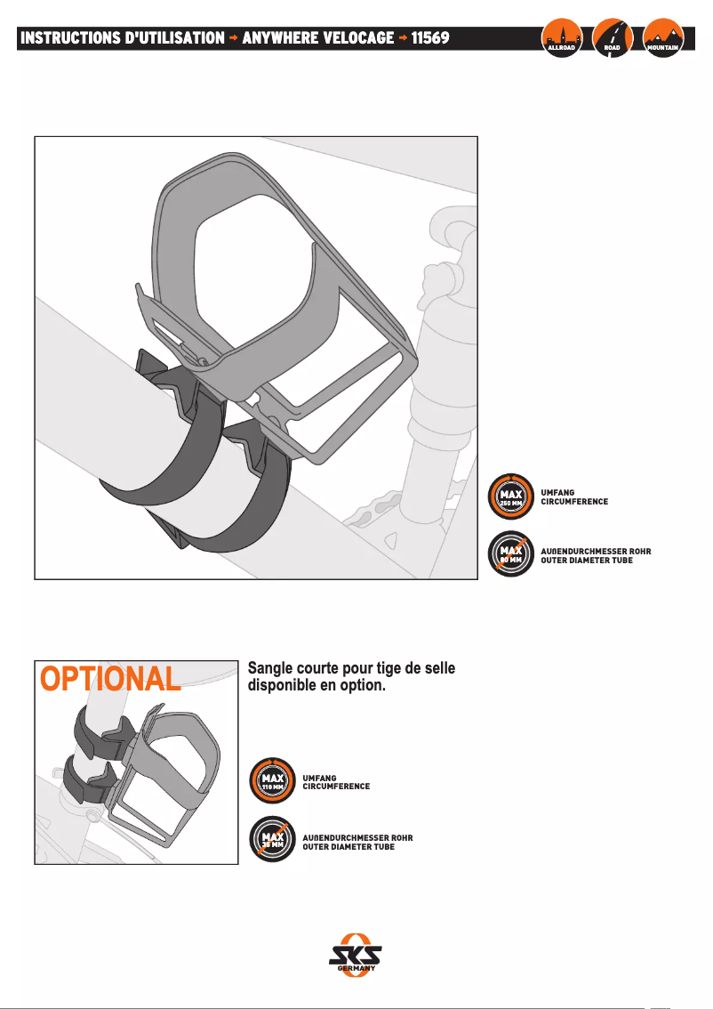Page 1 de la notice Manuel utilisateur SKS Anywhere Velocage