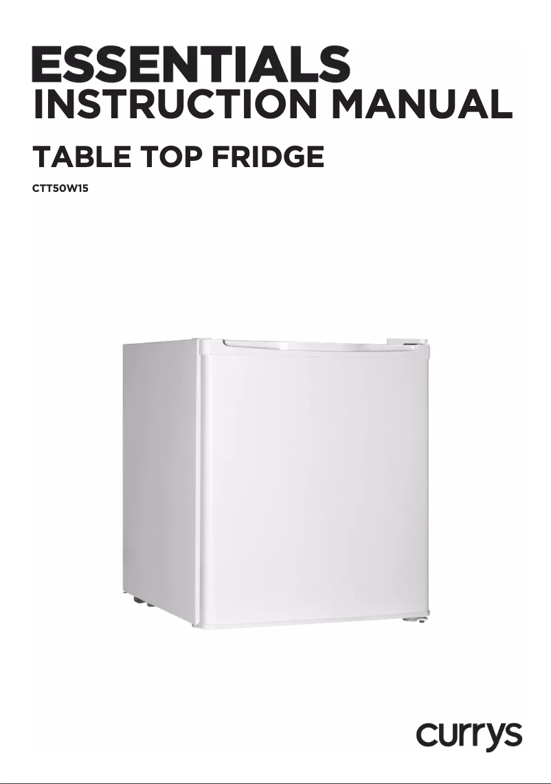 Page 1 de la notice Manuel utilisateur Currys Essentials CTT50W15