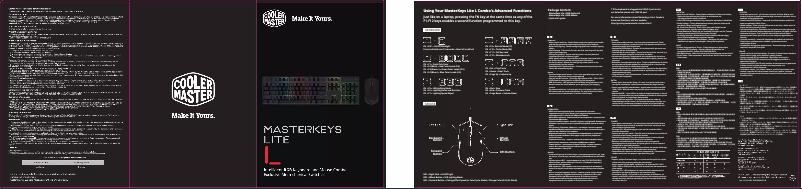 Page 1 de la notice Manuel utilisateur Cooler Master MasterKeys Lite L RGB Combo