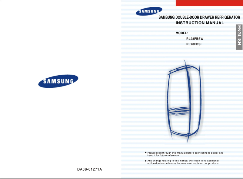 Page 1 de la notice Manuel utilisateur Samsung RL-28 DBSW