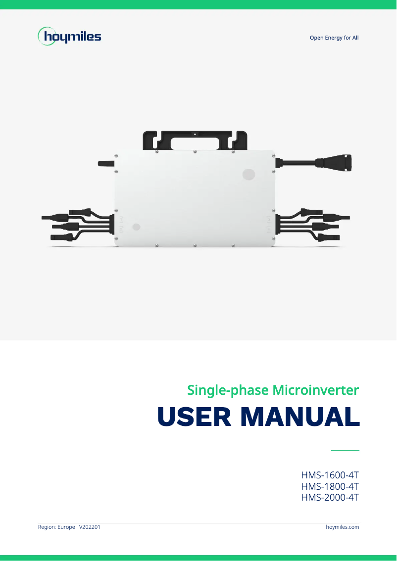 Page n°1 - Manuel utilisateur Hoymiles HMS-1600-4T