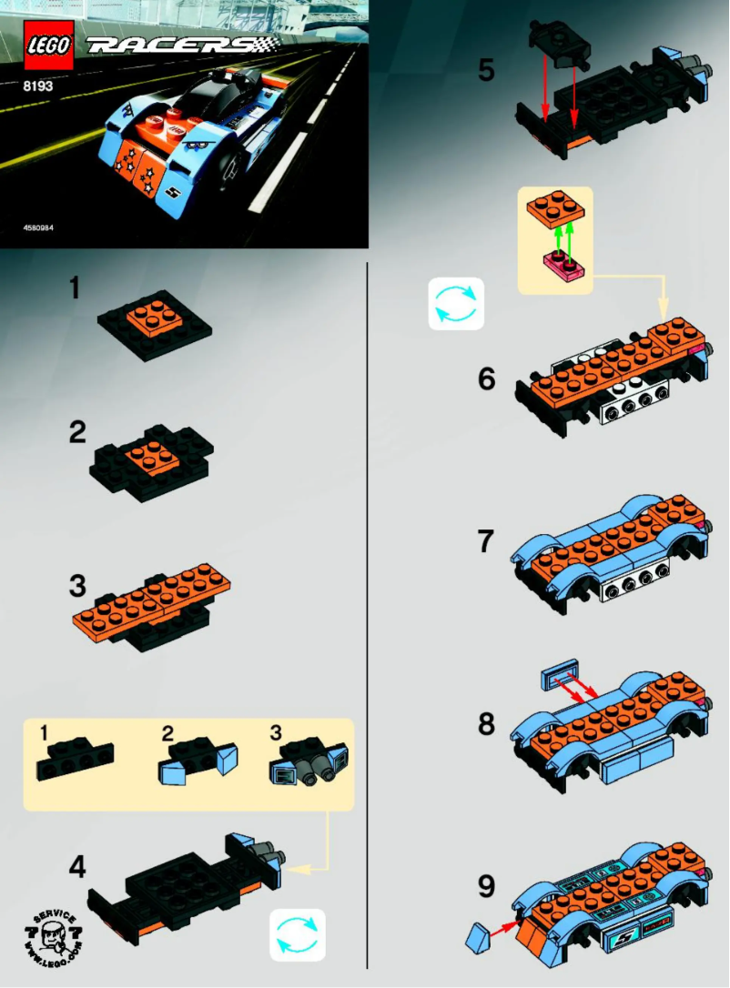 Page 1 de la notice Manuel utilisateur Lego Blue Bullet
