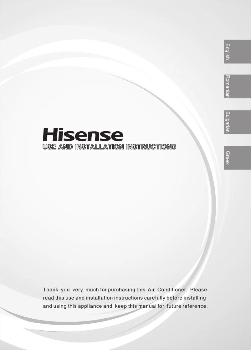 Page 1 de la notice Guide d'installation Hisense KF25MR0EG