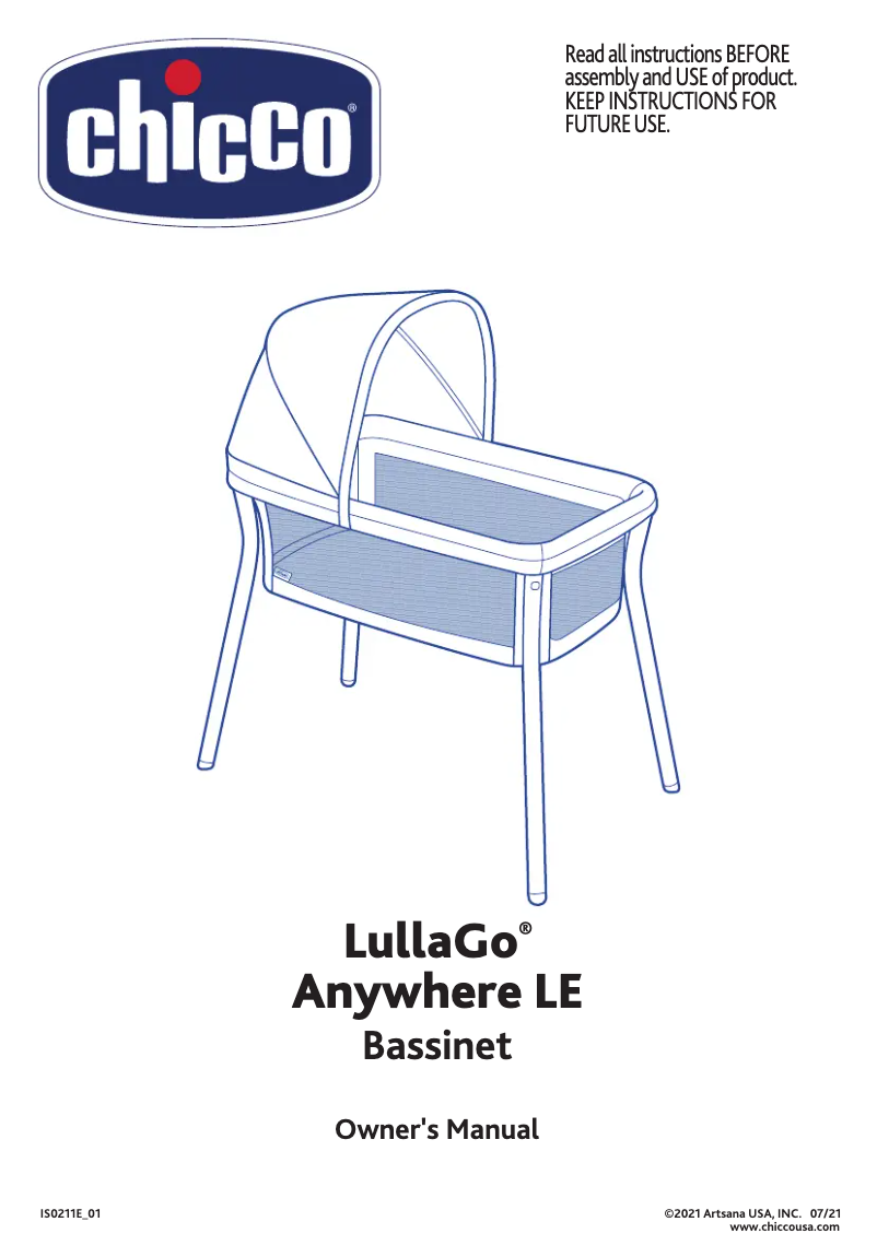 Page 1 de la notice Manuel utilisateur Chicco Lullago Anywhere LE