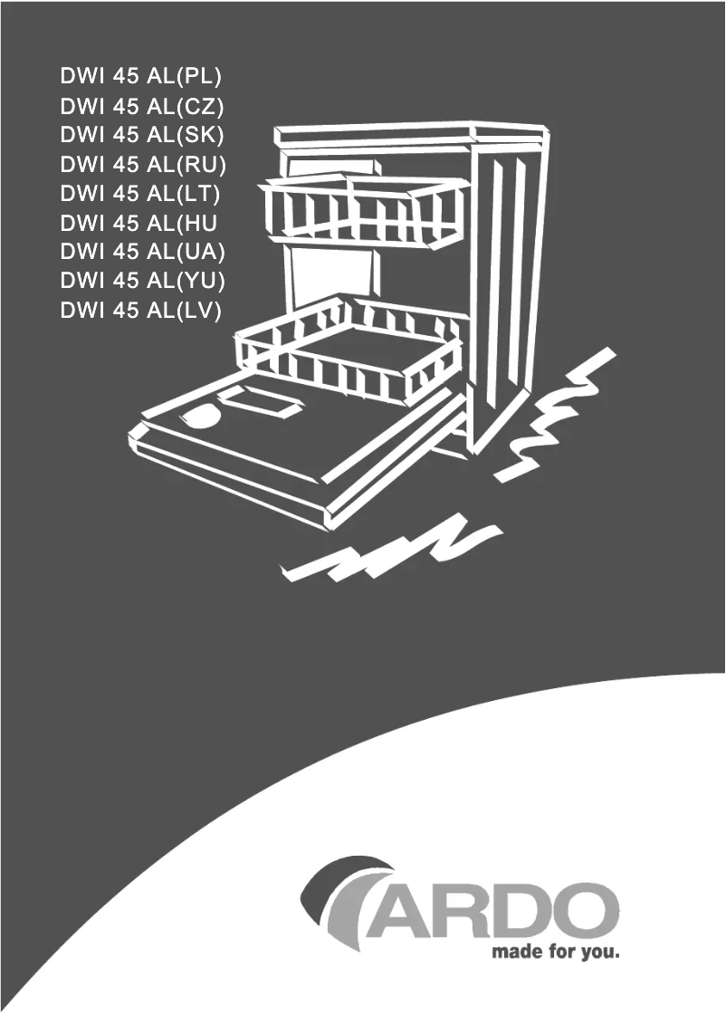 Page 1 de la notice Manuel utilisateur Ardo DWI 45 AL
