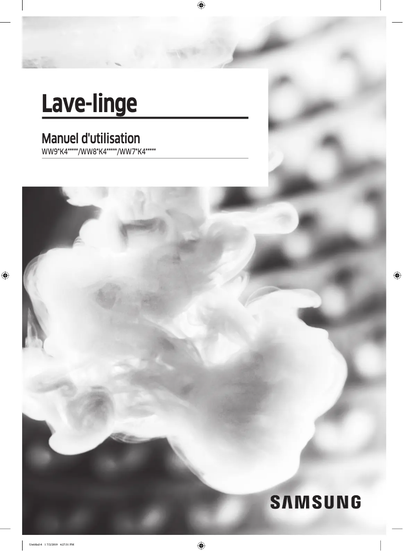 Page n°1 - Manuel utilisateur Samsung WW90K4430YW