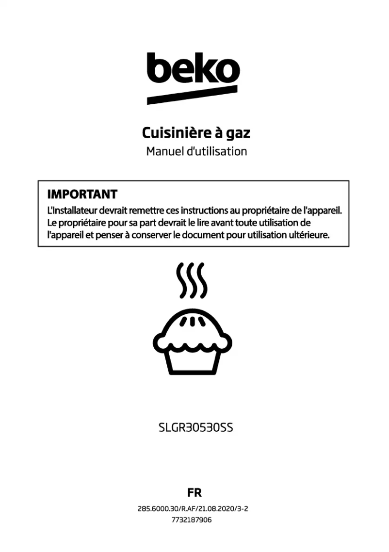 Image de la première page du manuel de l'appareil SLGR30530SS