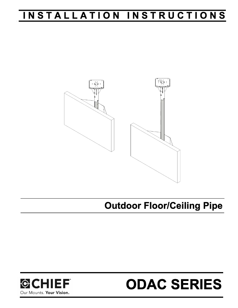 Page 1 of the manual User Manual Chief ODAC0708B