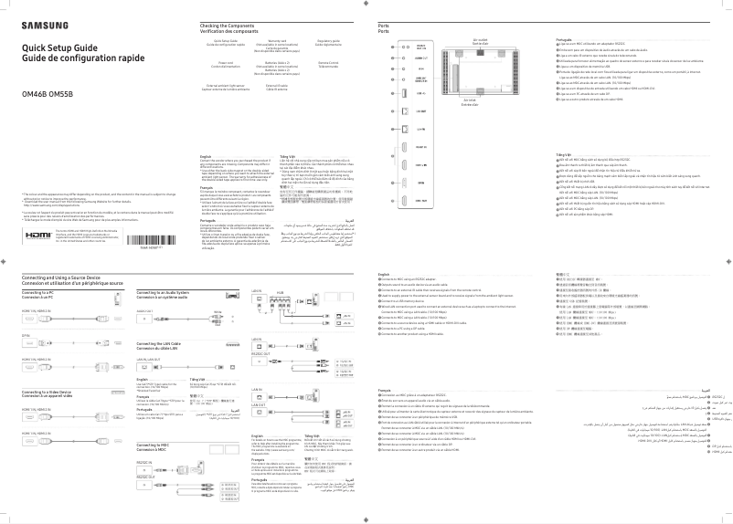 Page n°1 - Guide de démarrage rapide Samsung OM46B