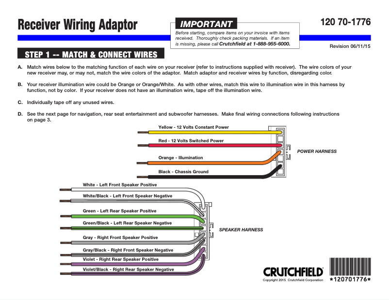 Page n°1 - Manuel utilisateur Metra 70-1776