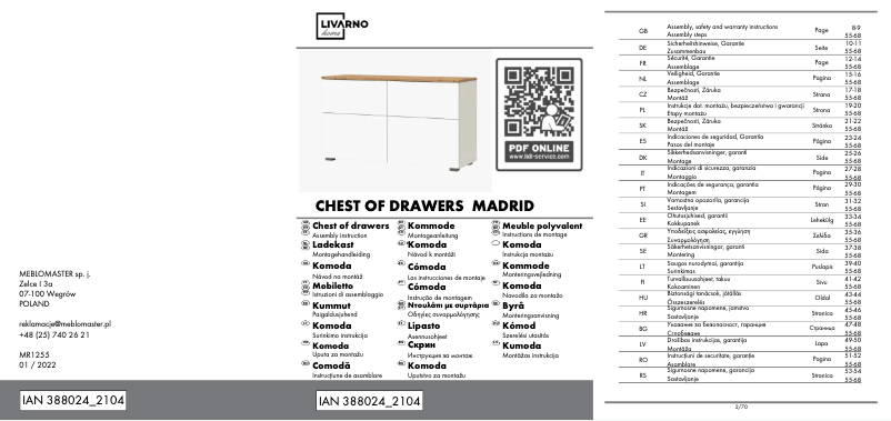 Page n°1 - Manuel utilisateur Livarno Lux IAN 388024