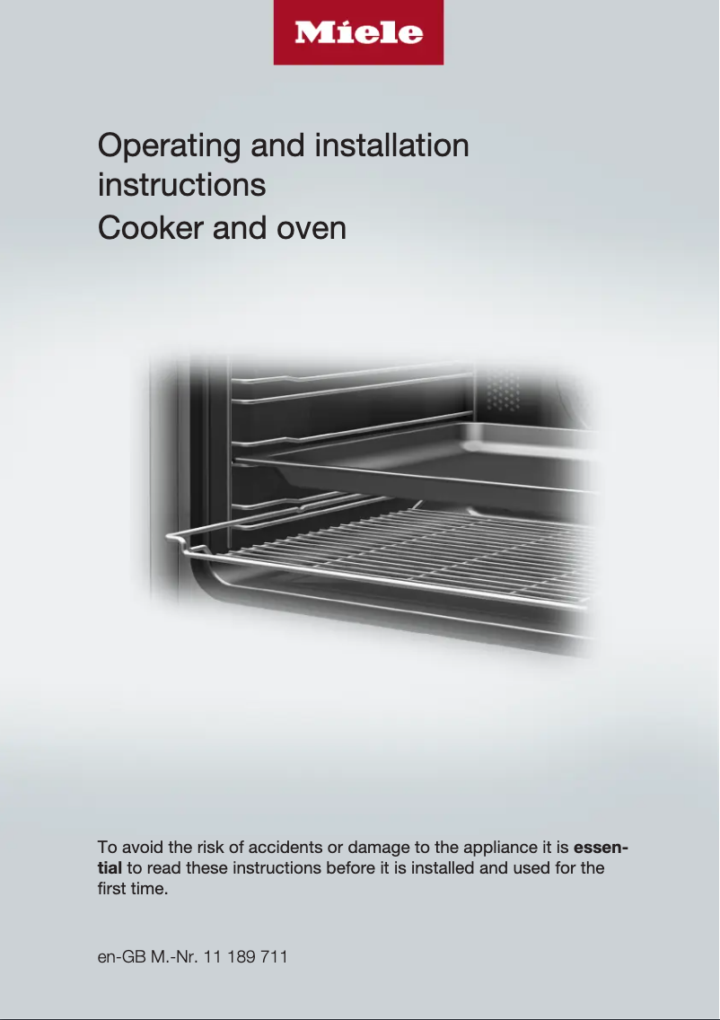 Page n°1 - Guide d'installation Miele H 2265-1 B Active
