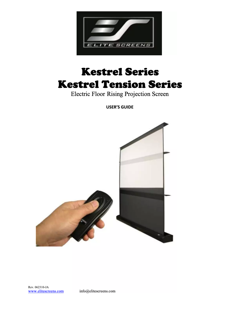 Image de la première page du manuel de l'appareil Kestrel FE72H
