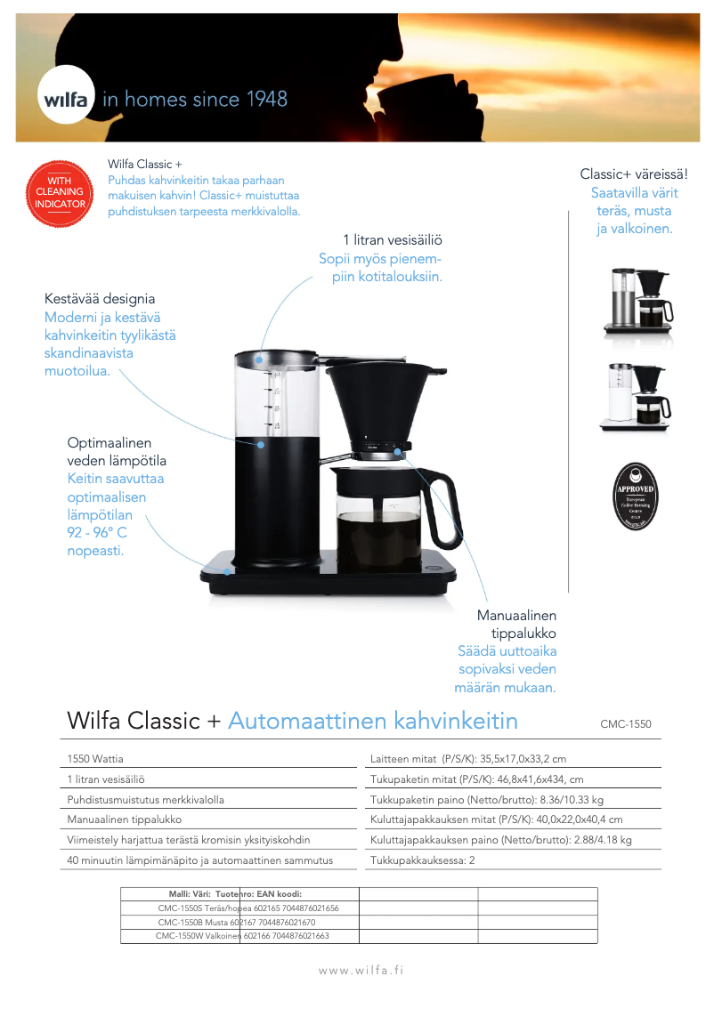Image de la première page du manuel de l'appareil Classic CMC-1550B