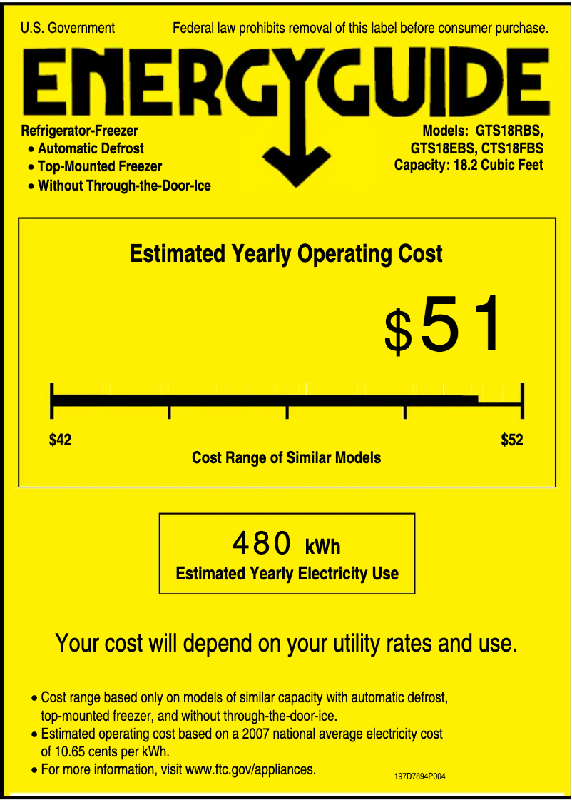 Imagen de la primera página del manual del dispositivo GTS18EBSWW