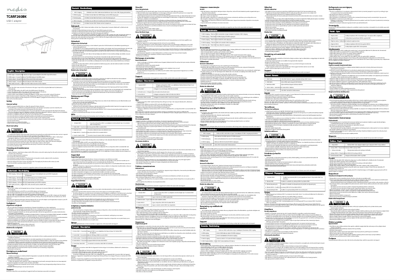 Page 1 de la notice Manuel utilisateur Nedis TCARF260BK