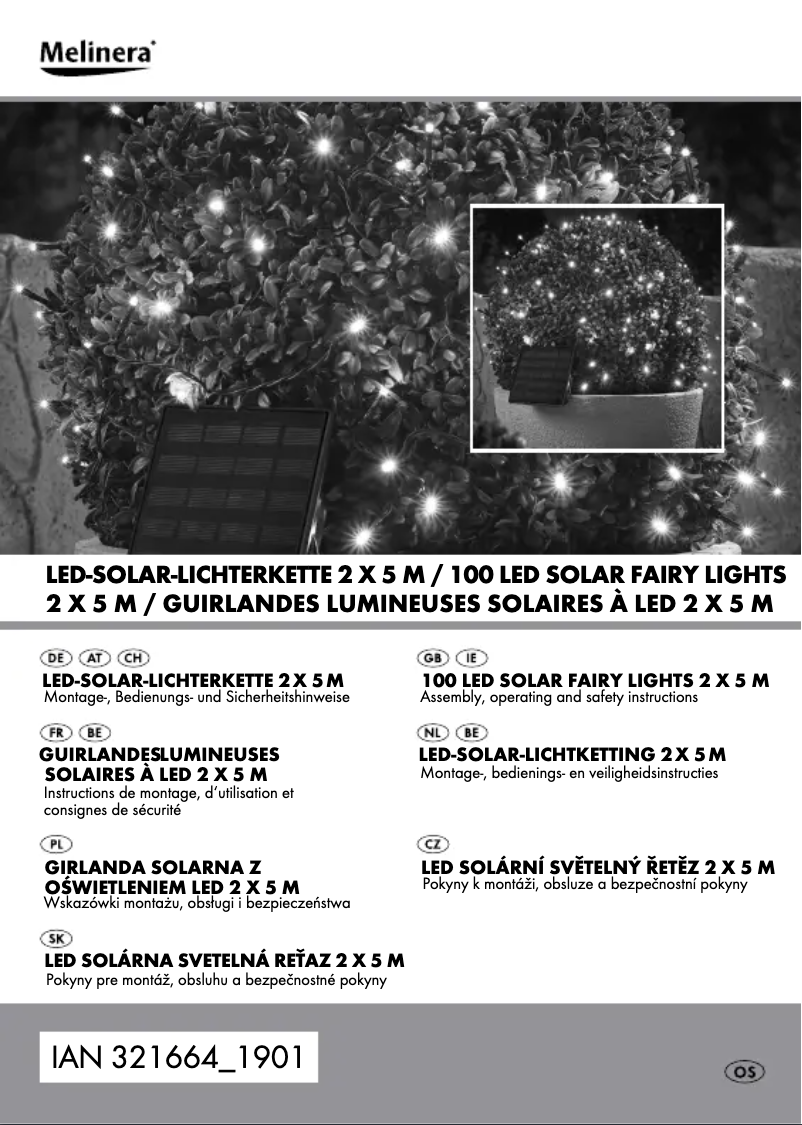 Page 1 de la notice Manuel utilisateur Melinera IAN 321664