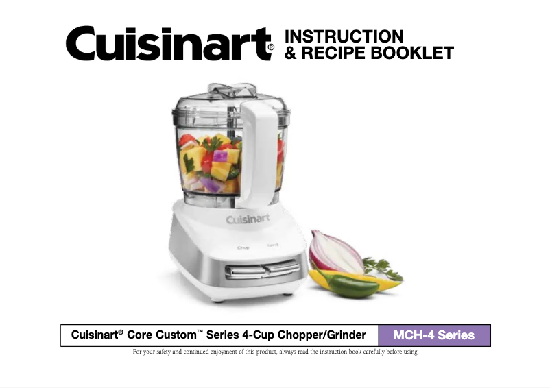 Page 1 de la notice Manuel utilisateur Cuisinart Core Custom MCH-4