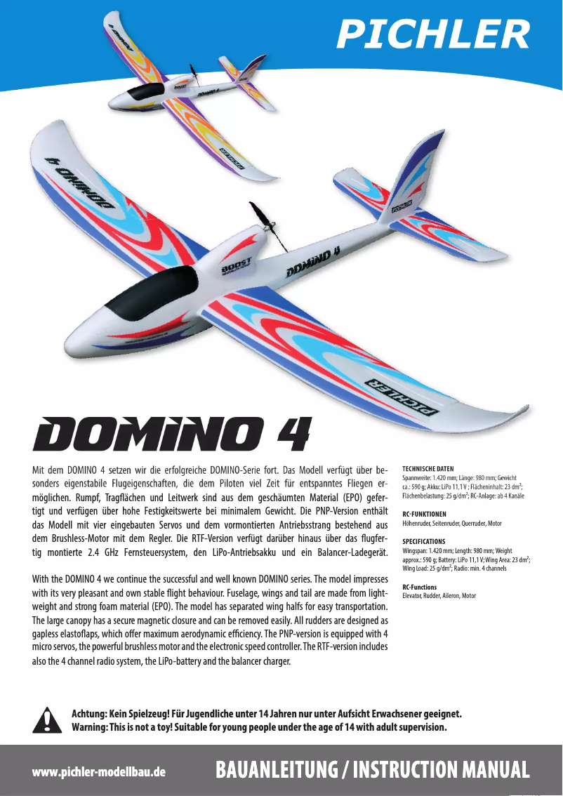 Page n°1 - Manuel utilisateur Pichler Domino 4