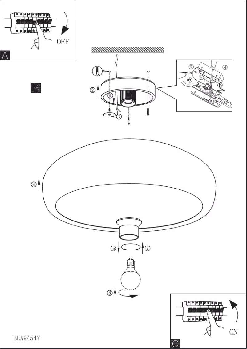 Page 1 de la notice Manuel utilisateur Eglo Mogano