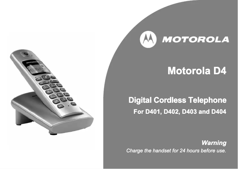 Página 1 del manual Manual de usuario Motorola D401