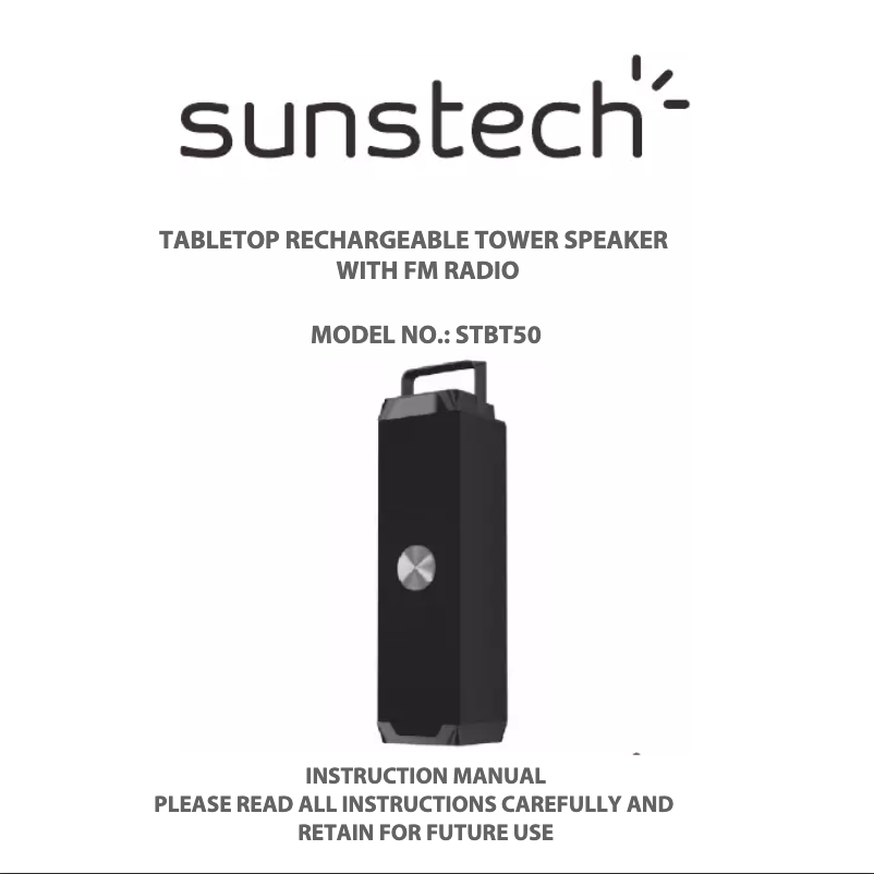 Page 1 de la notice Manuel utilisateur Sunstech STBT50 RD