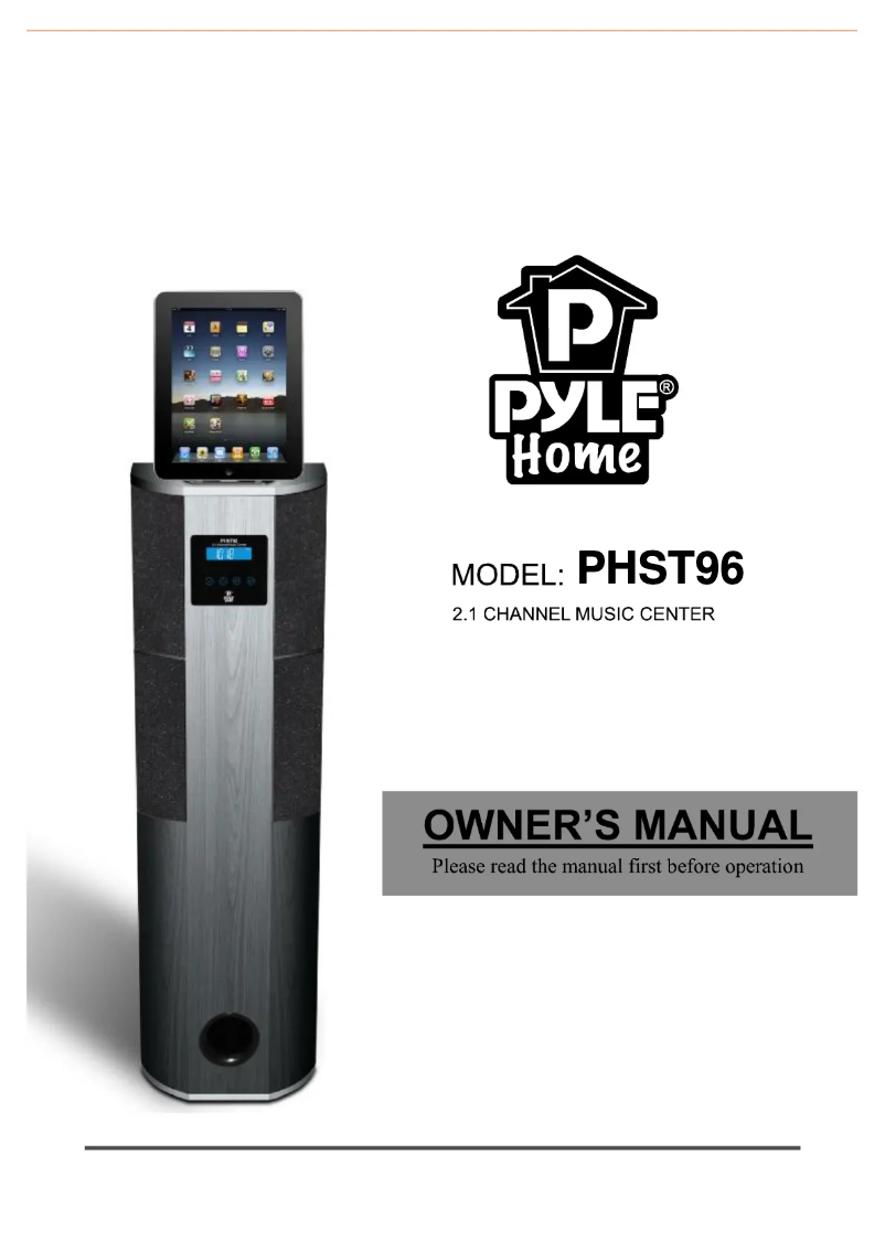 Página 1 del manual Manual de usuario Pyle PHST96IPGL