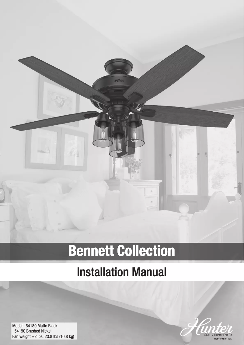 Page n°1 - Manuel utilisateur Hunter Bennett 54190
