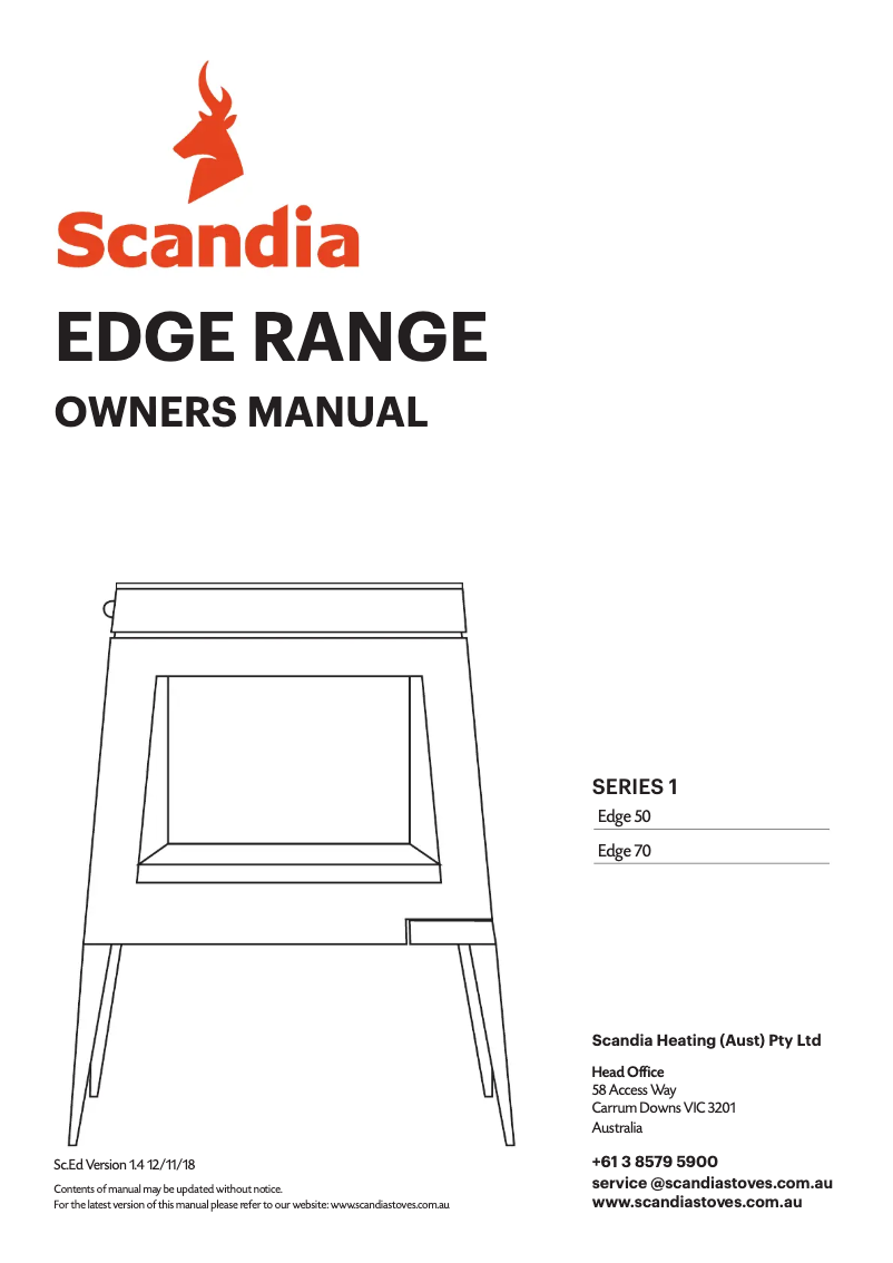 Página 1 del manual Manual de usuario Scandia Edge 70