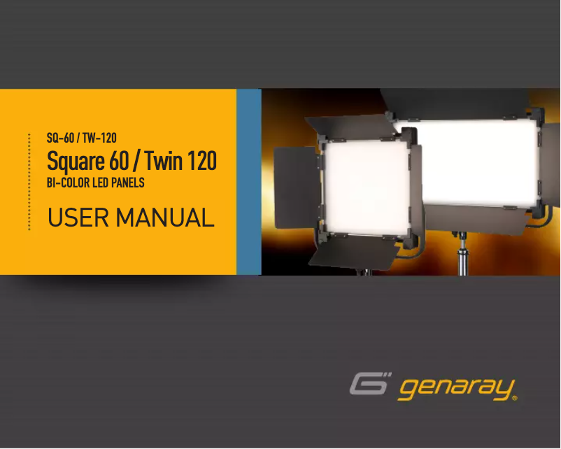 Page 1 de la notice Manuel utilisateur Genaray Square 60