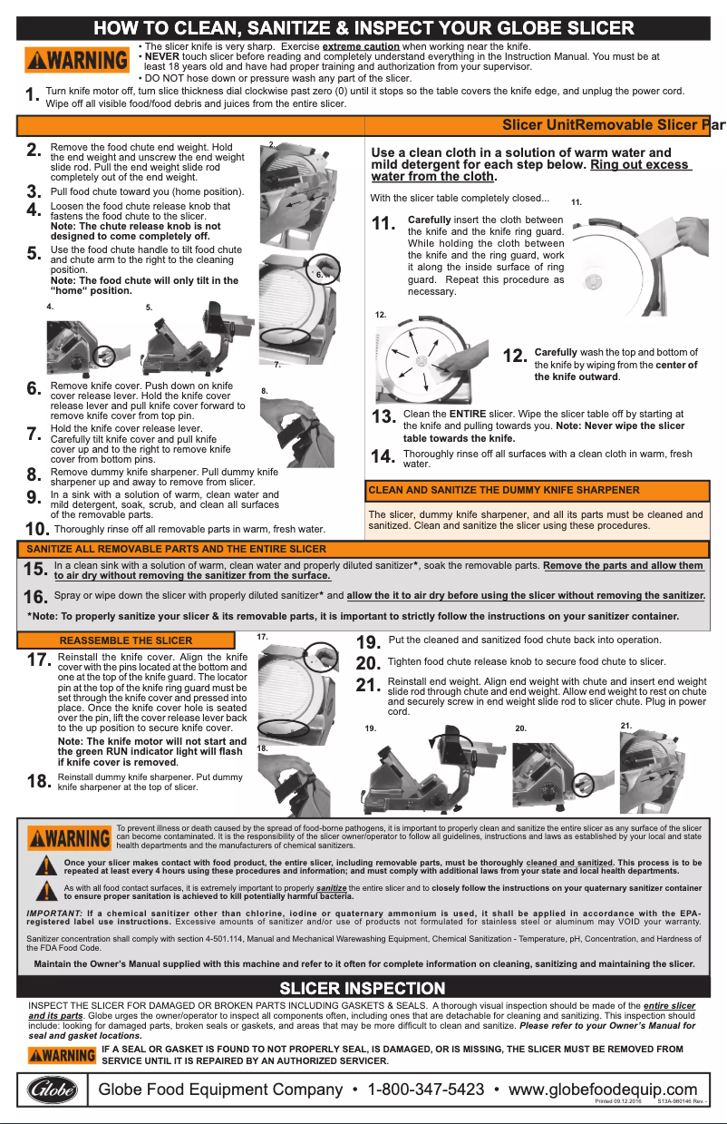 Page n°1 - Manuel utilisateur Globe S13-05