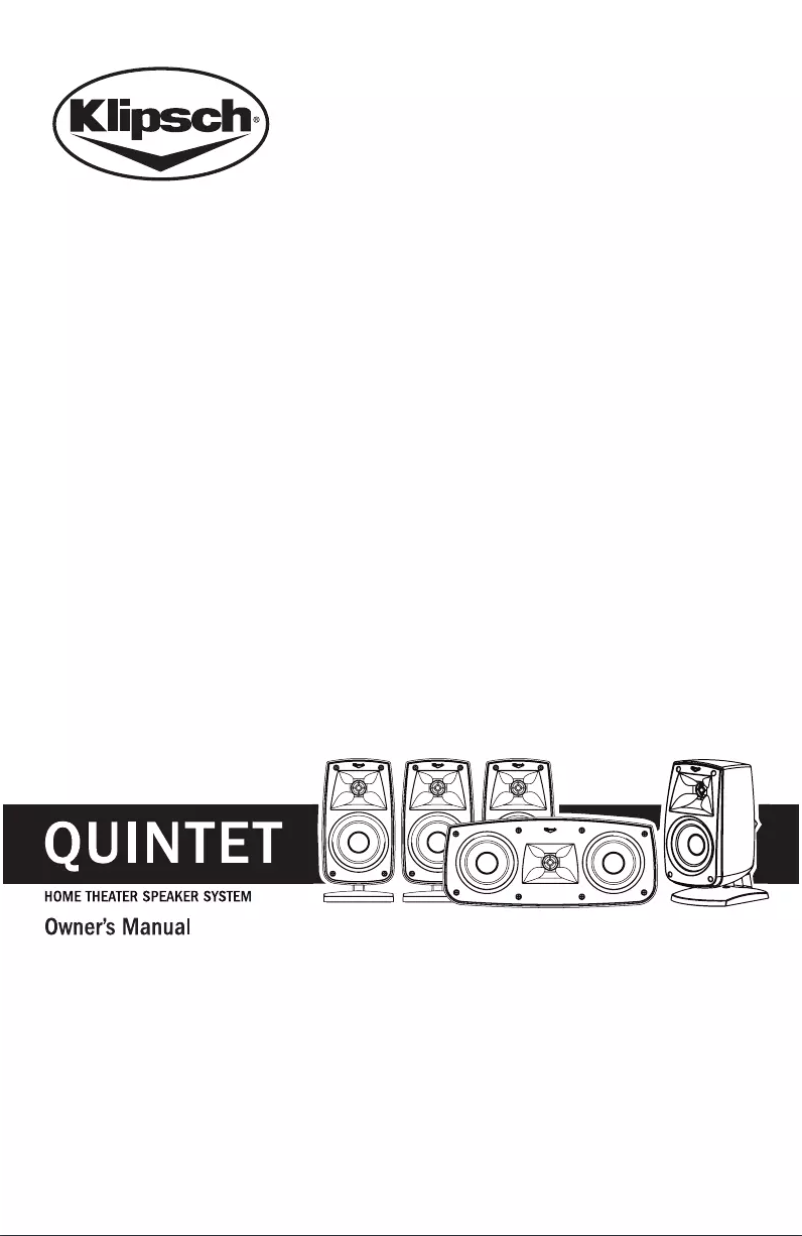 Page n°1 - Manuel utilisateur Klipsch Qunitet