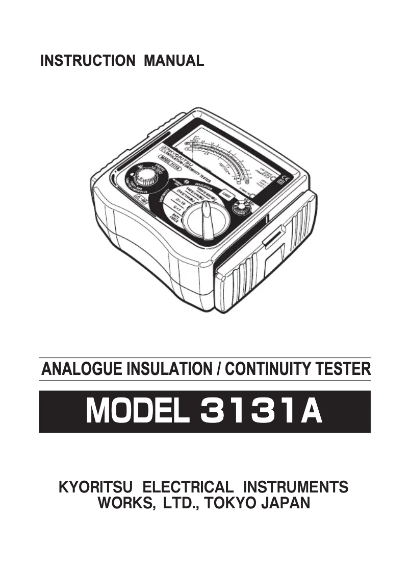 Page 1 de la notice Manuel utilisateur Kyoritsu 3131A