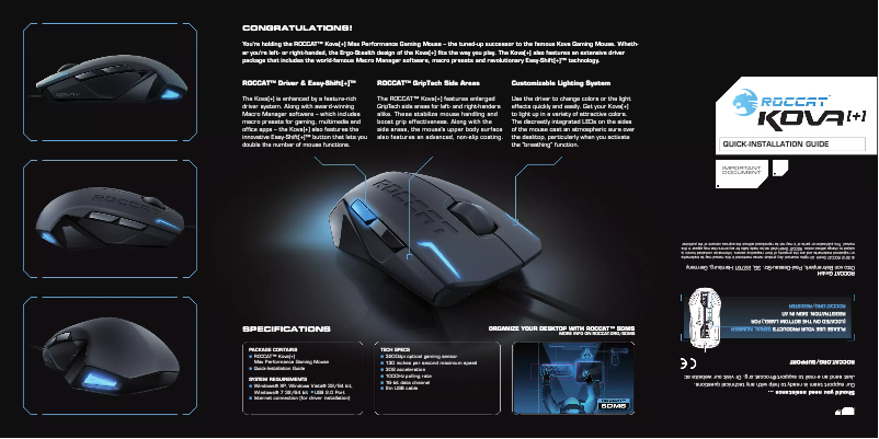 Página 1 del manual Manual de usuario Roccat Kova plus