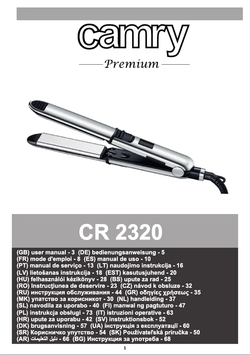 Page n°1 - Manuel utilisateur Camry CR 2320