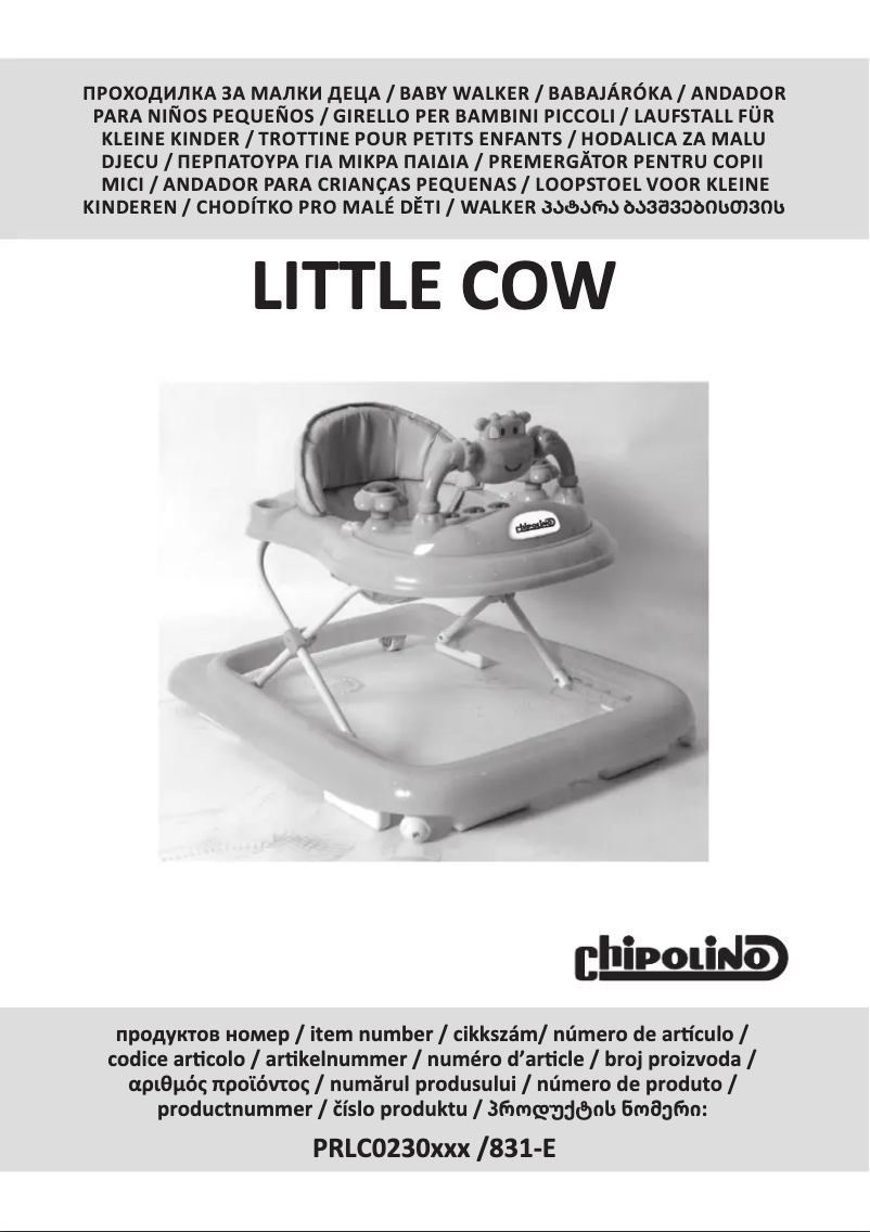 Page n°1 - Manuel utilisateur Chipolino Little Cow