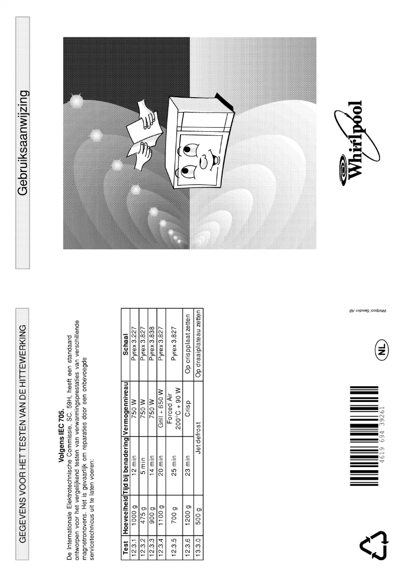 Page 1 de la notice Manuel utilisateur Whirlpool AVM 825