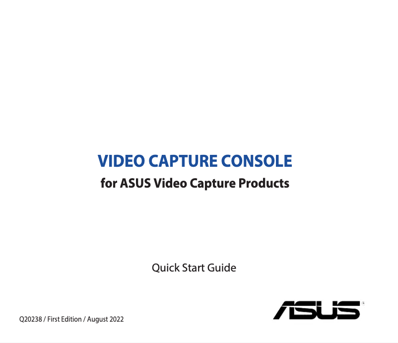 Page 1 de la notice Manuel utilisateur Asus TUF GAMING CAPTURE BOX-4KPRO