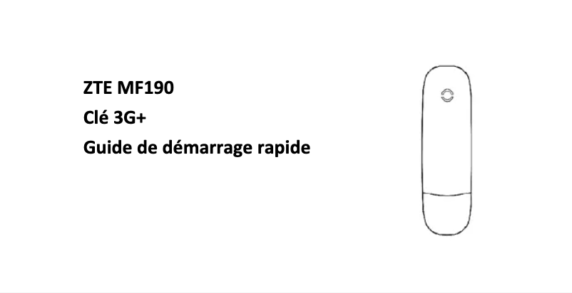 Page n°1 - Manuel utilisateur ZTE MF190