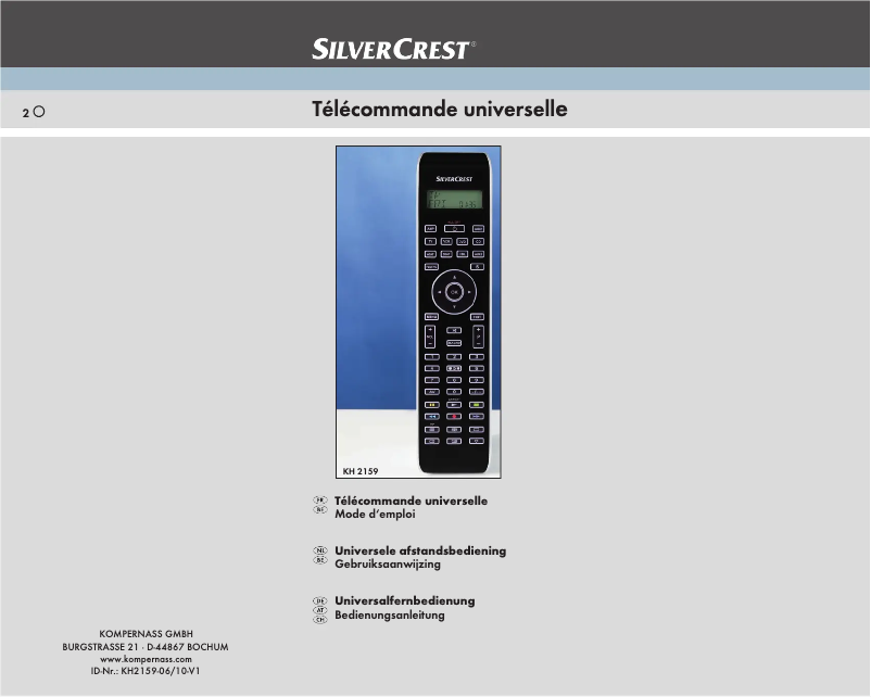 Page 1 de la notice Manuel utilisateur SilverCrest KH 2159